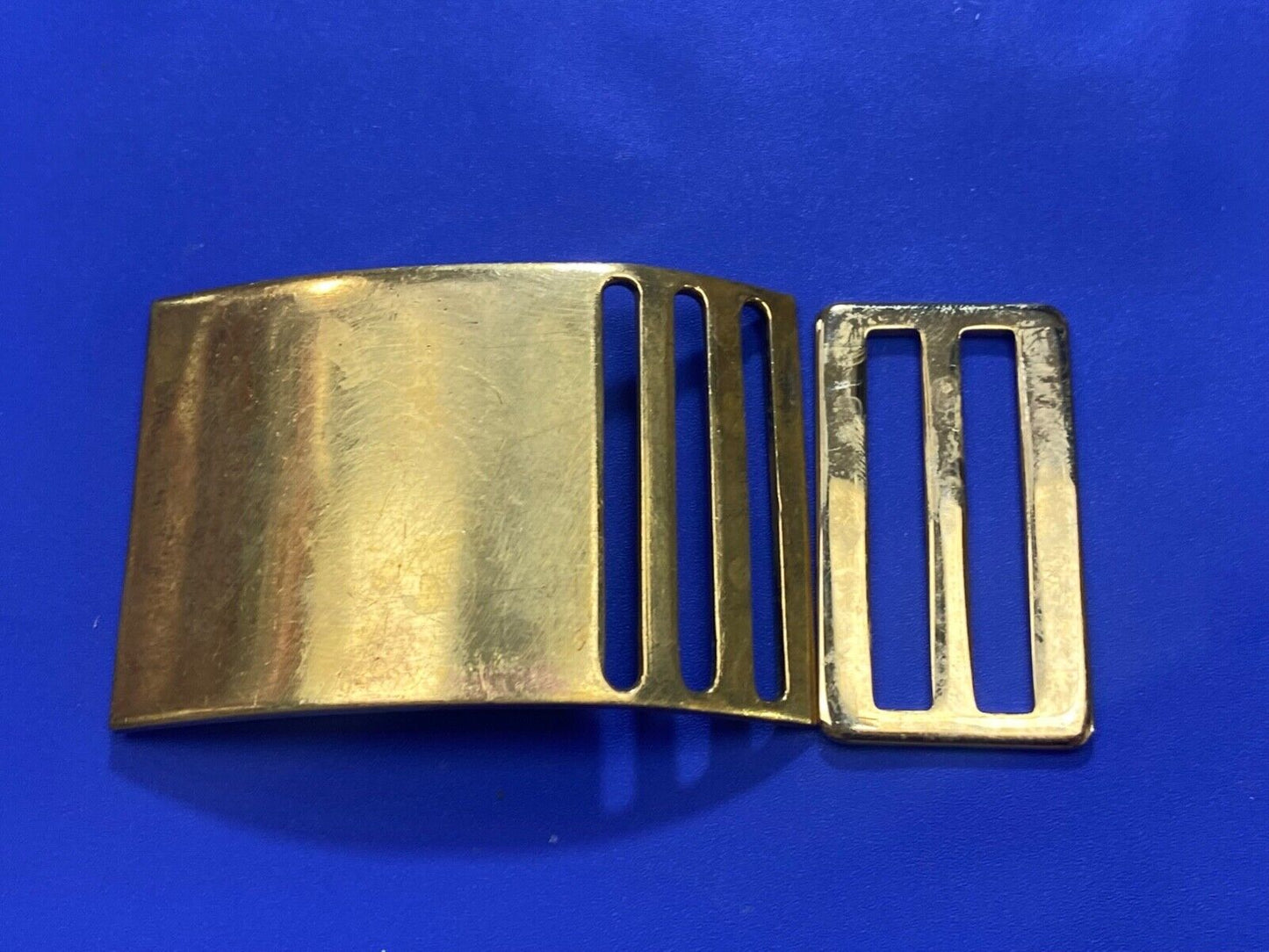 Vintage 2 pc N.S. Meyer Inc New York Brass Dress Military belt buckle