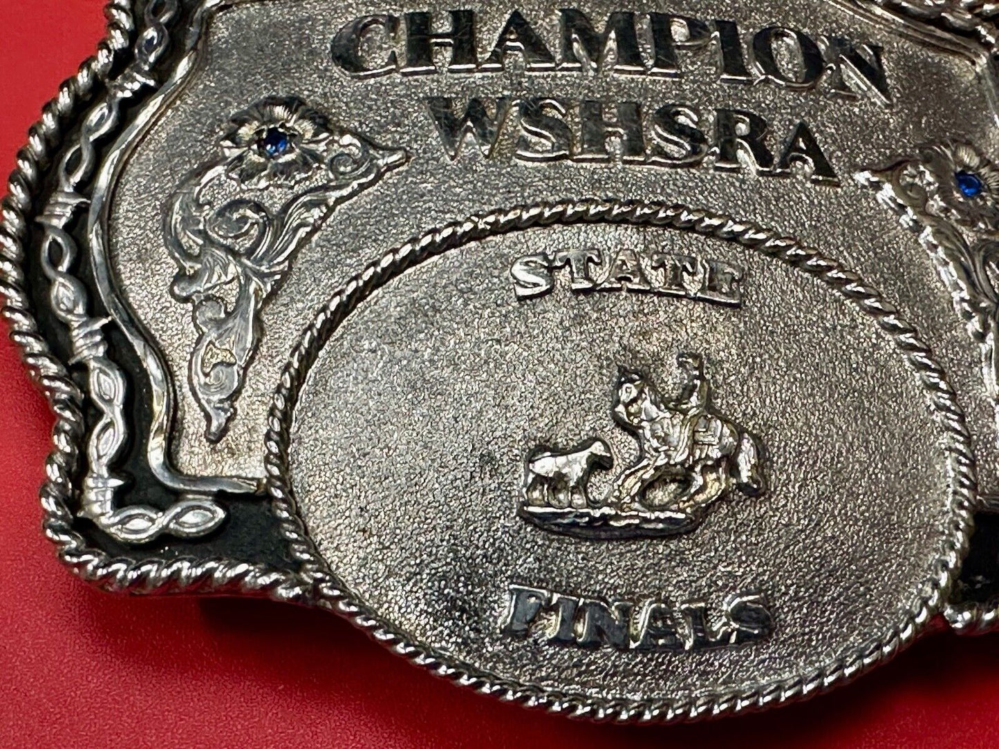 2006 CHAMPION WSHSRA State Finals Trophy belt buckle by Lone Star Silversmiths