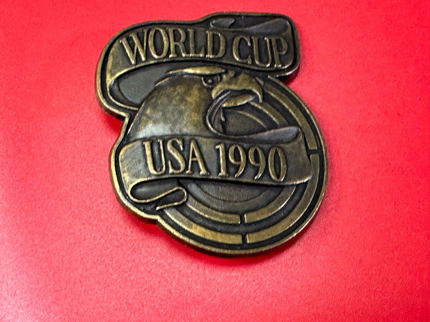 1990 USA World Cup Games Mens National Soccer Commemorative belt buckle