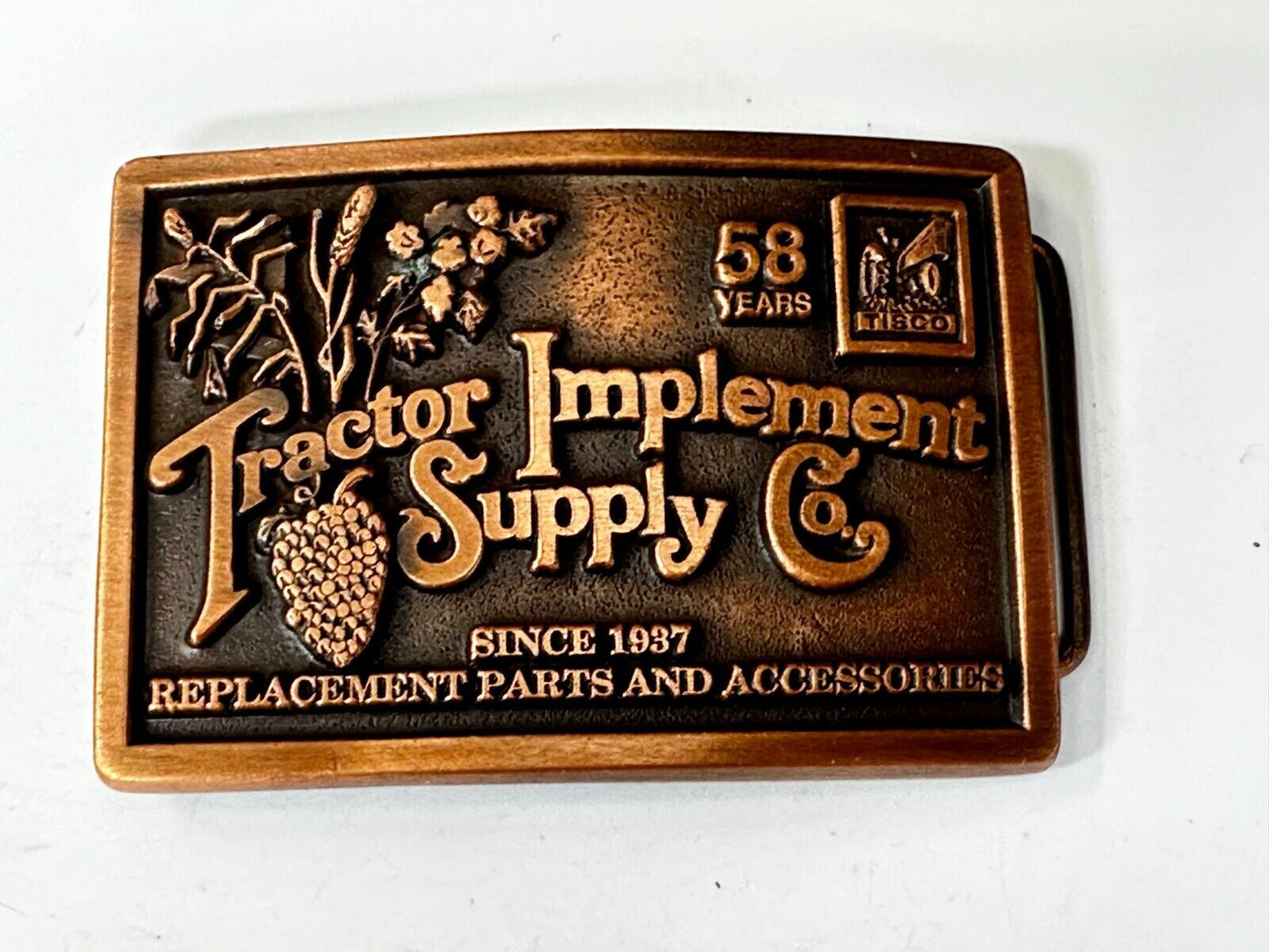 TISCO 58 Years Tractor Implement Supply Co. Since 1937 Belt Buckle by Spec-Cast