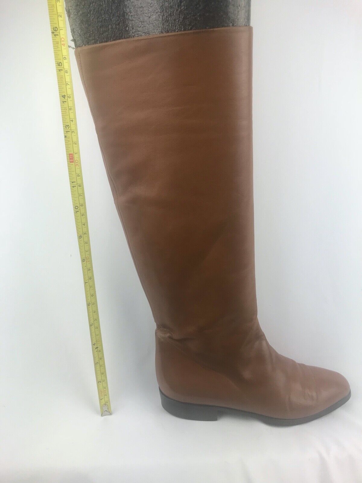 BALLY Cognac Brown Leather Riding Boots Size 5