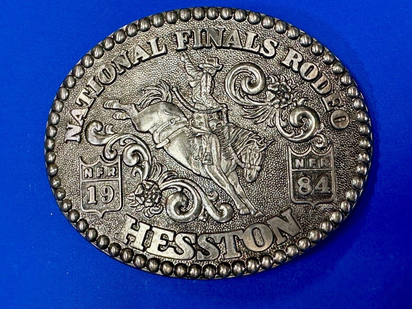 1984 Hesston National Finals Rodeo NFR Limited Edition Collectors Belt Buckle