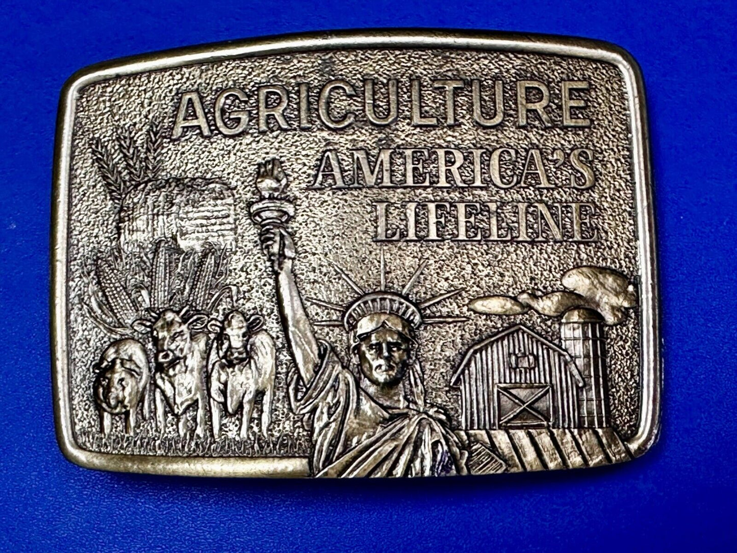 Agriculture America's Lifeline Farming - Statue of Liberty Limited Belt Buckle