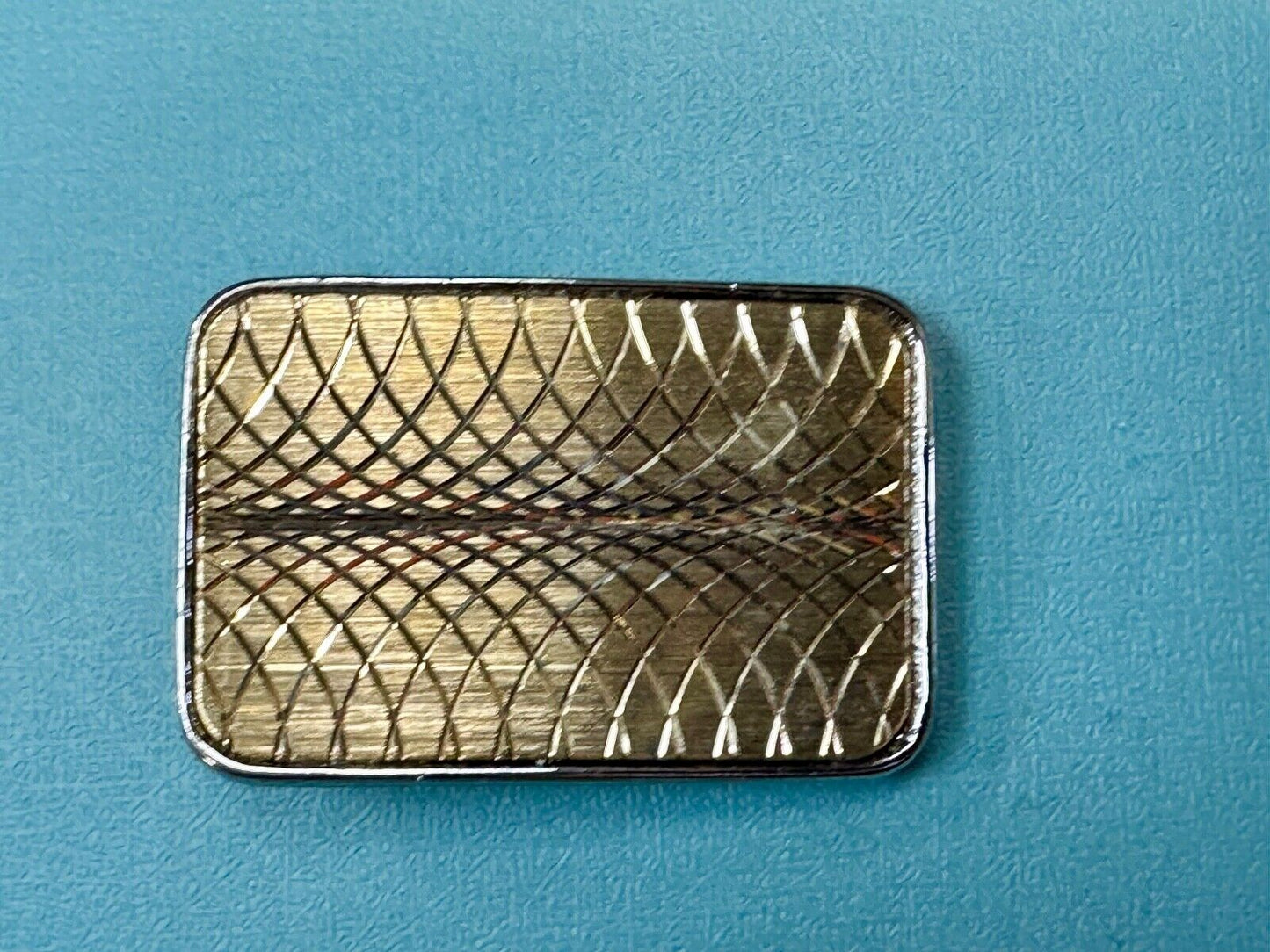 Vintage flower theme etched rectangular western gold tone belt buckle