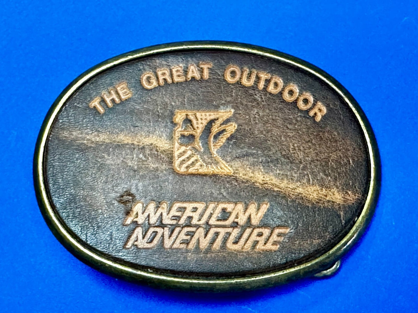 The Great Outdoor American Adventure Promo Leather on Metal El Cid Belt Buckle