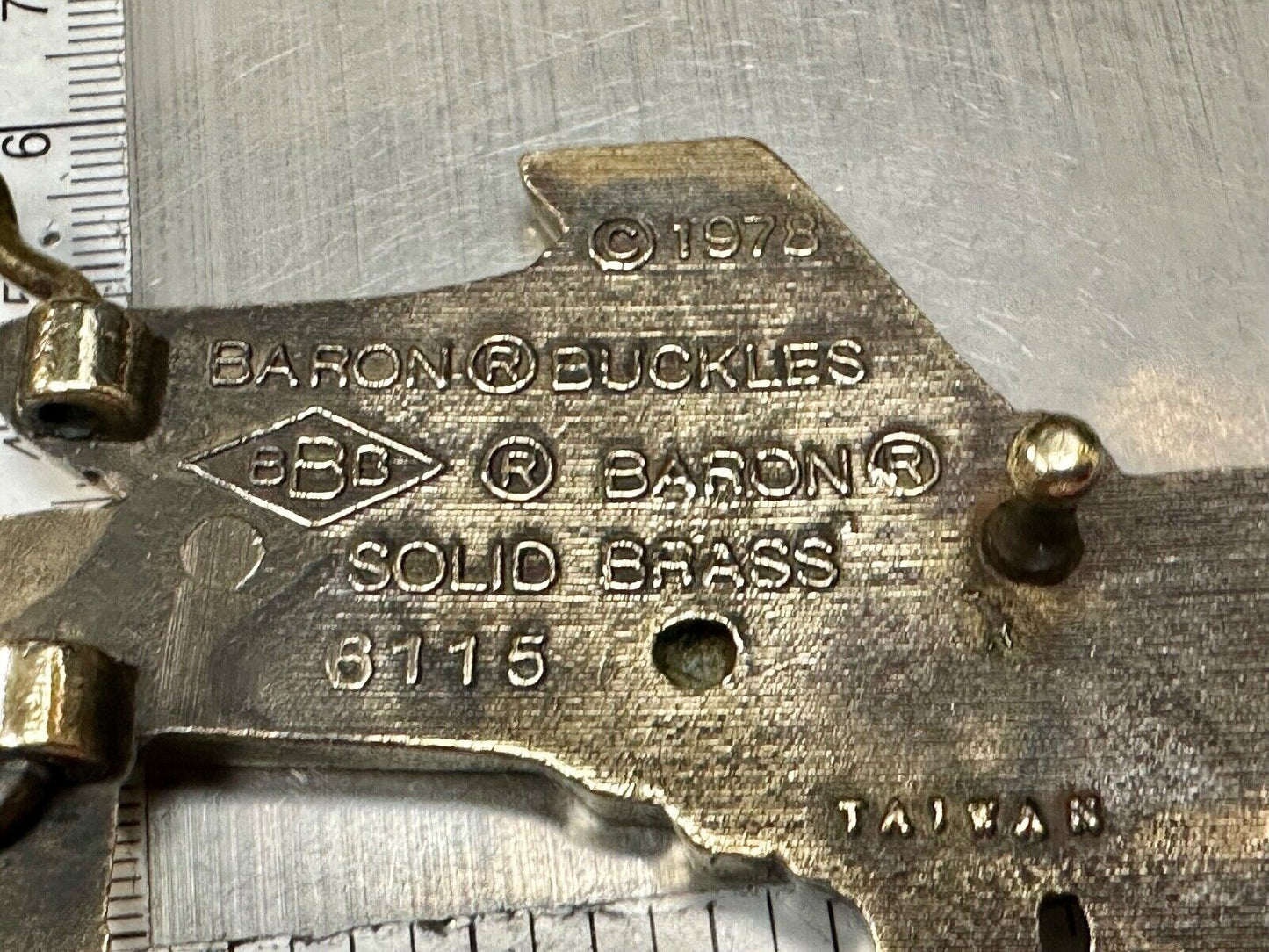 Beautiful Baby Grand Piano 1978 Baron Buckles Solid Brass belt buckle