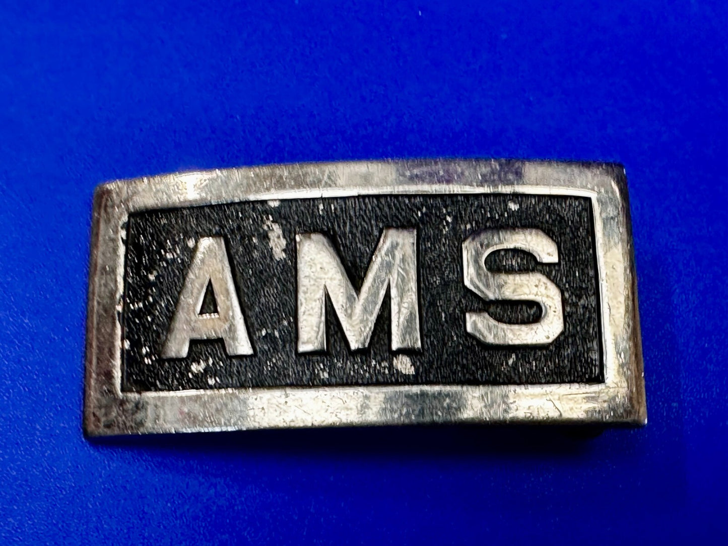 AMS Advanced Math & Science High School Initials Letters Belt Buckle