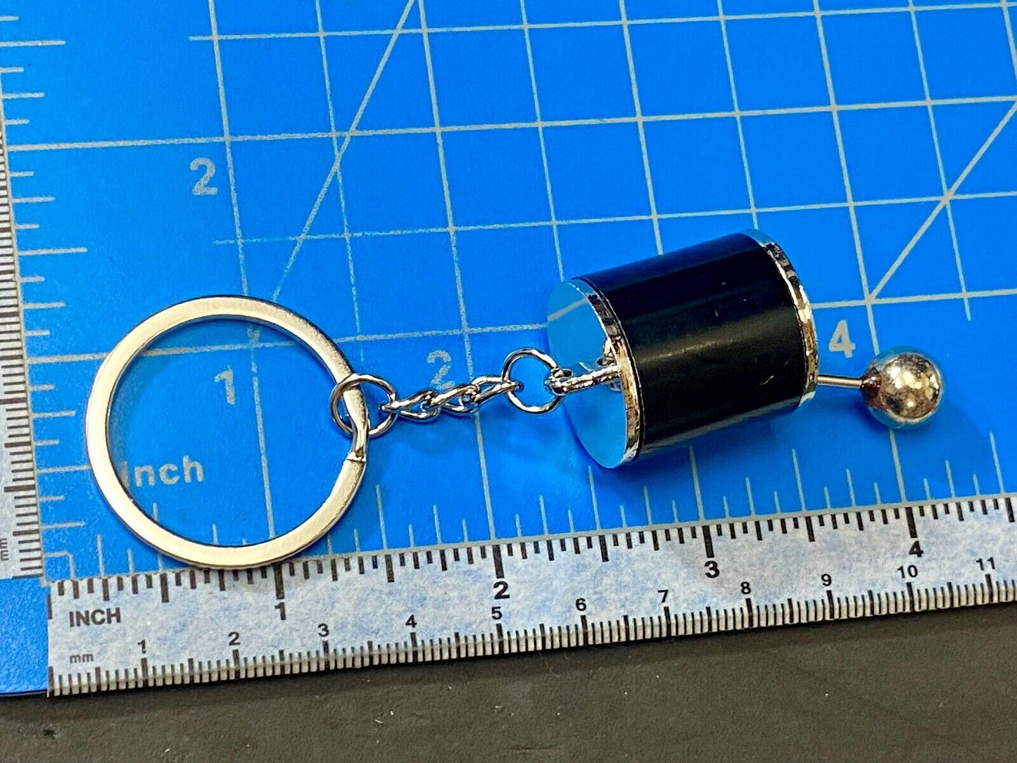 Black Finish Gear Box Shifter Key Chain Fob Ring Keychain - Fast USA shipping!