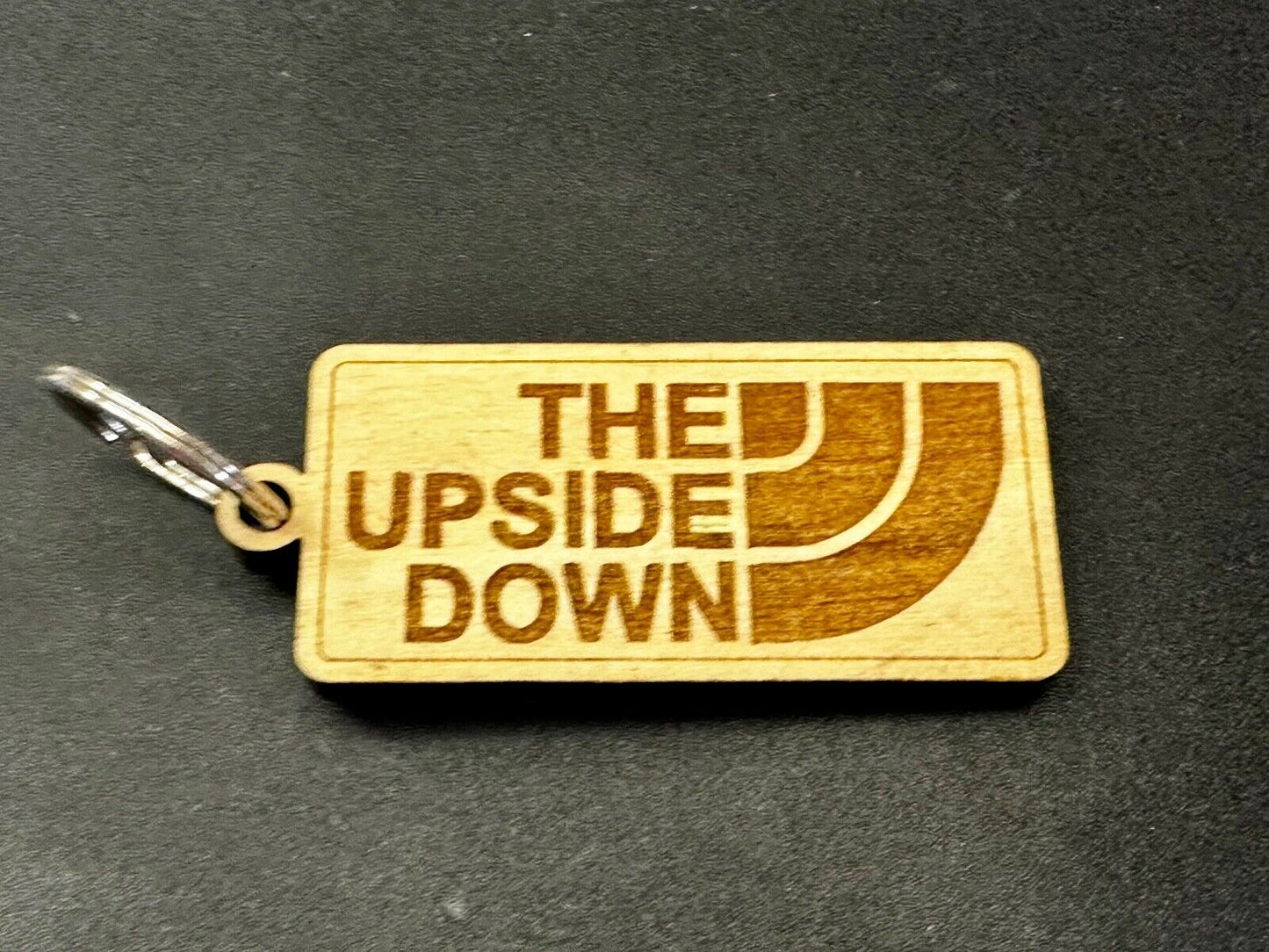 The Upside Down Promo Wood Keychain - Key Ring Chain