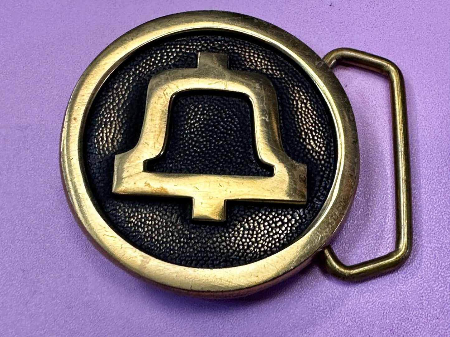 Bell System Telephone Telegraph Company Solid Brass Vintage 1978 BTS Belt Buckle