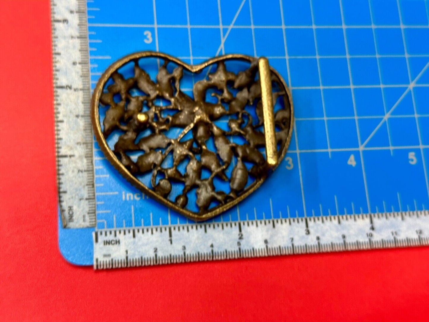 Beautiful see through Heart shaped belt buckle with yellow rhinestone accents