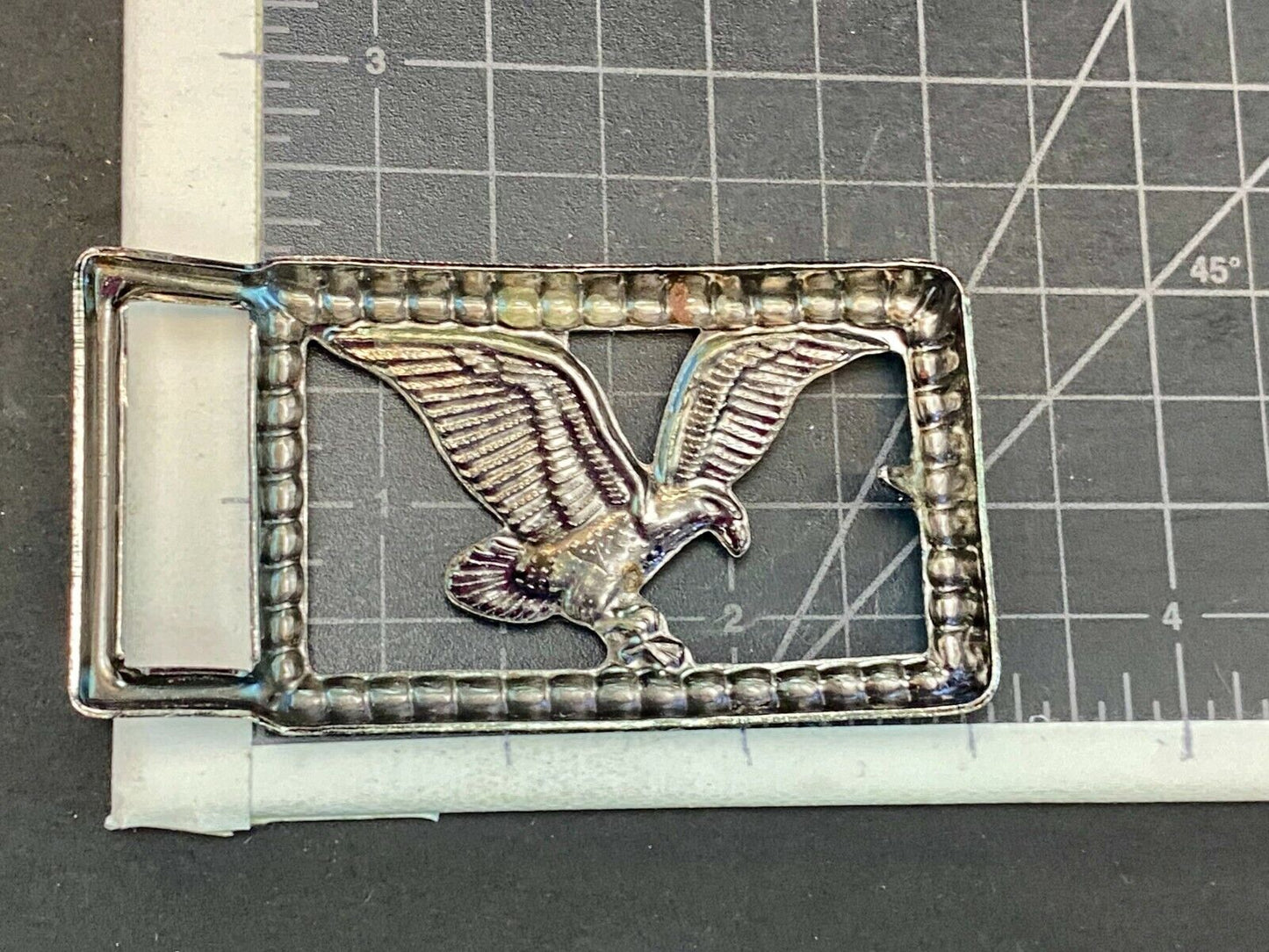 Thin Lightweight See Through Flying Soaring Hunting American Eagle Belt Buckle