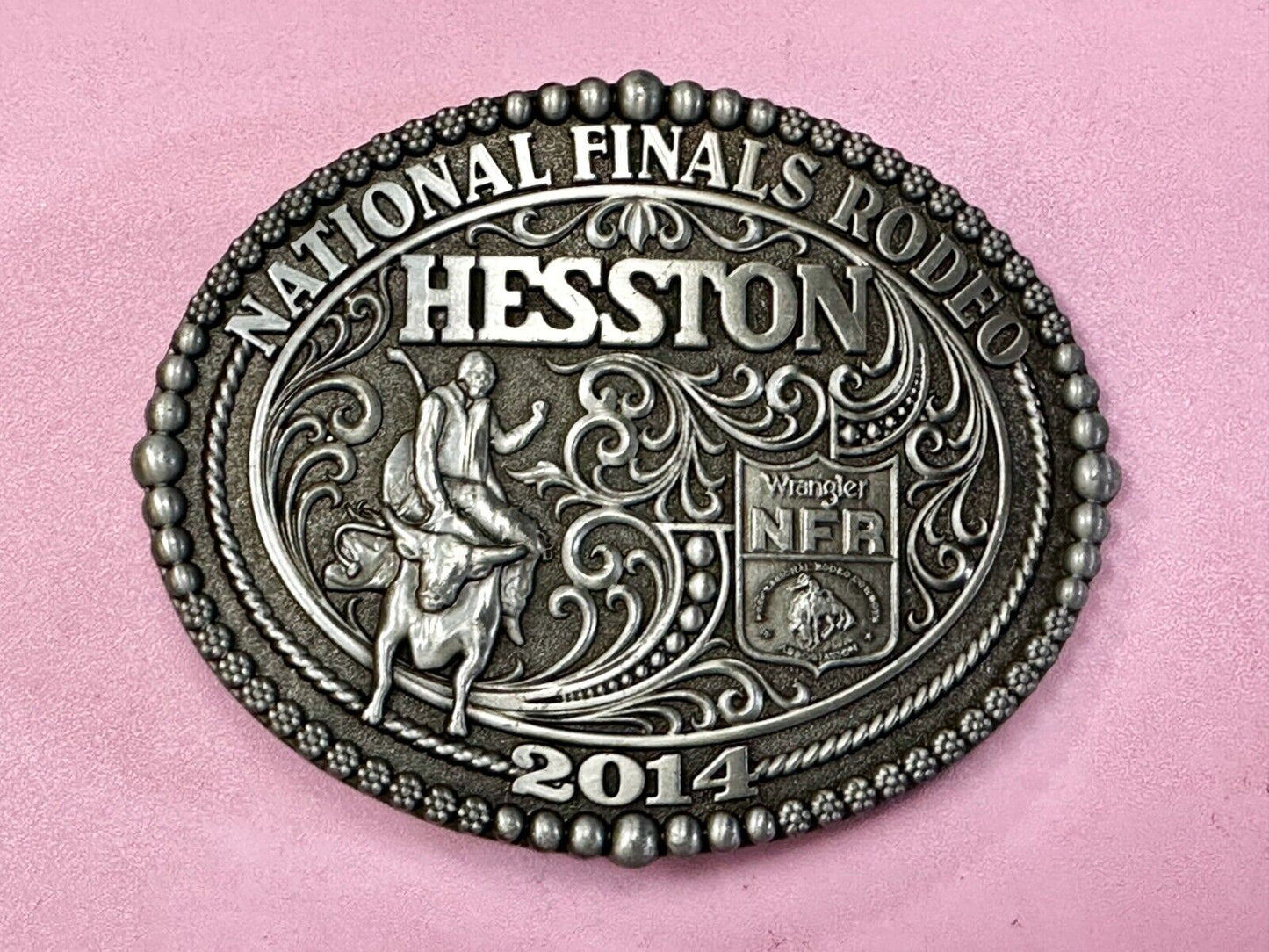 2014 National Finals Rodeo NFR Rodeo NOS Montana Silversmiths Belt Buckle