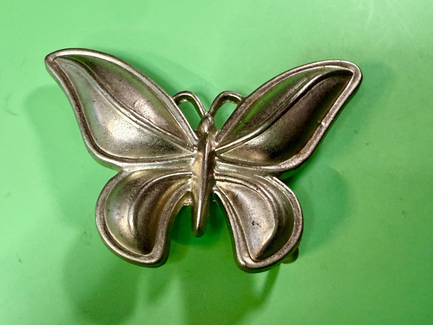 Beautiful Butterfly Shaped Figural Cutout Hippy Vibe Silver Color Belt Buckle