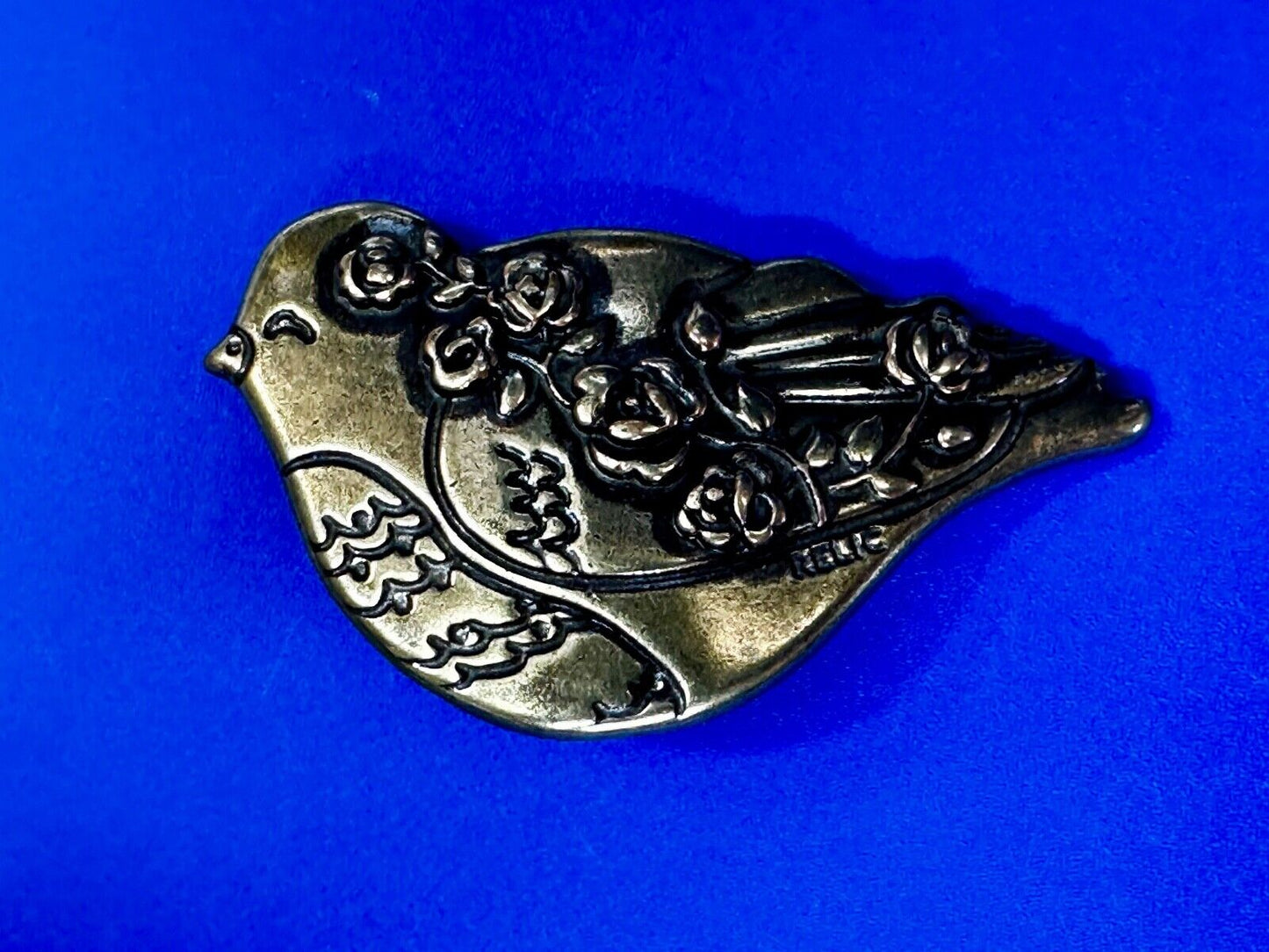 Bird Dove Shaped Cutout Figure Brass Tone Belt Buckle by Relic
