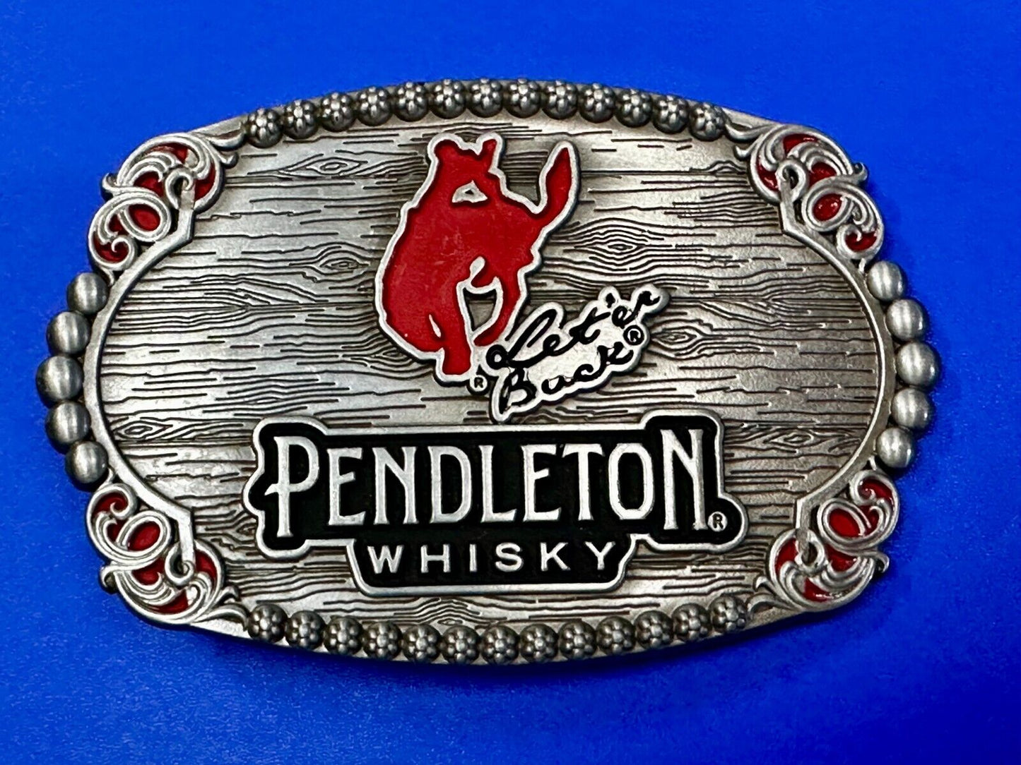 2023 Pendleton Whiskey Let'er Buck Rodeo Cowboy Montana Silversmiths Belt Buckle
