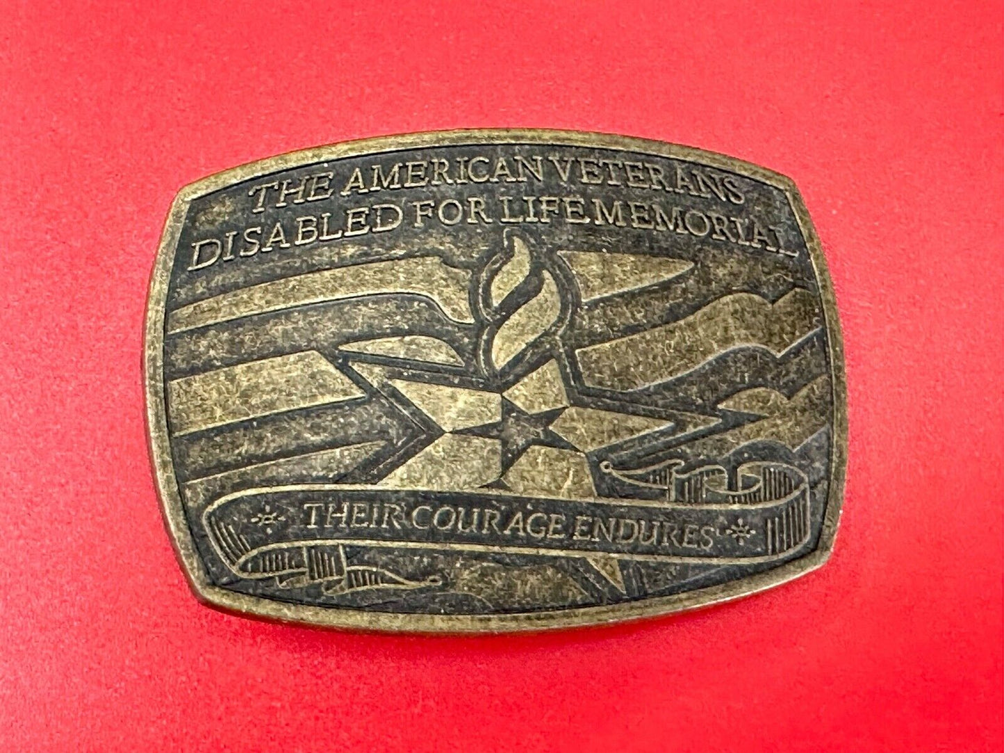 The American Veterans Disabled for Life Memorial Belt Buckle 2006