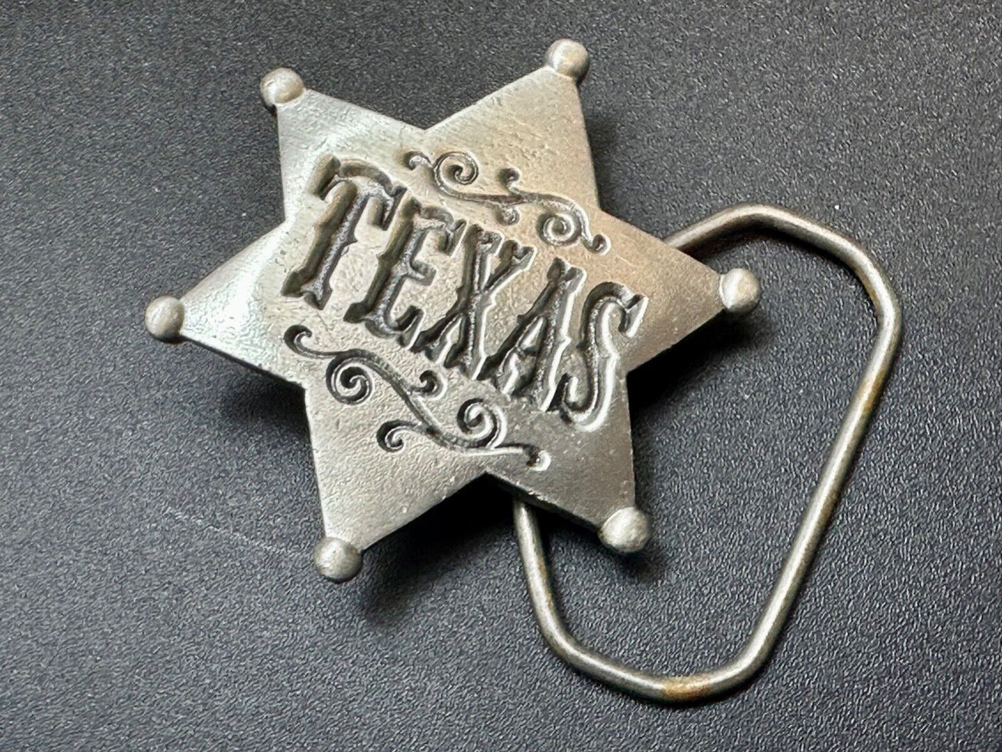 Texas Lone star - old school Sheriff Badge shaped Great American belt buckle