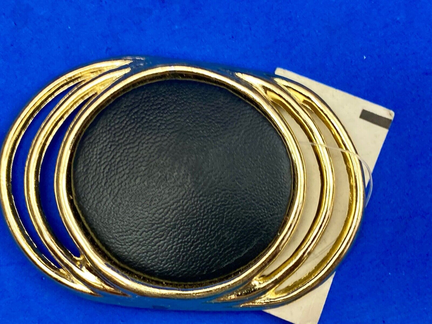 Vintage black and Gold Charmant of Beverly Hills, CA belt buckle scarf clip