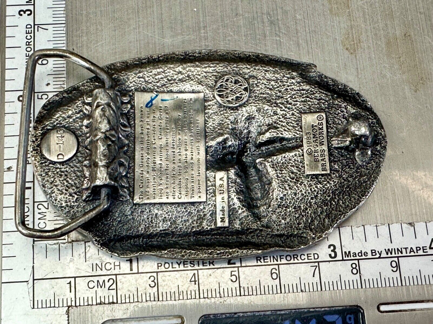 The Canadian Goose commemorative vintage 1983 bergamot belt buckle