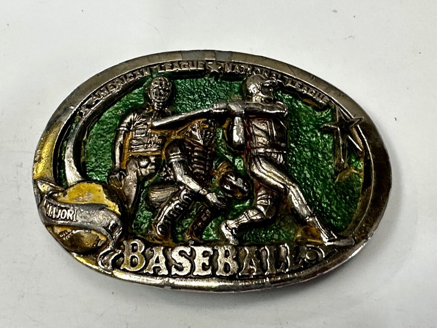Baseball American & National League Vtg 1982 The Great American Belt Buckle Co
