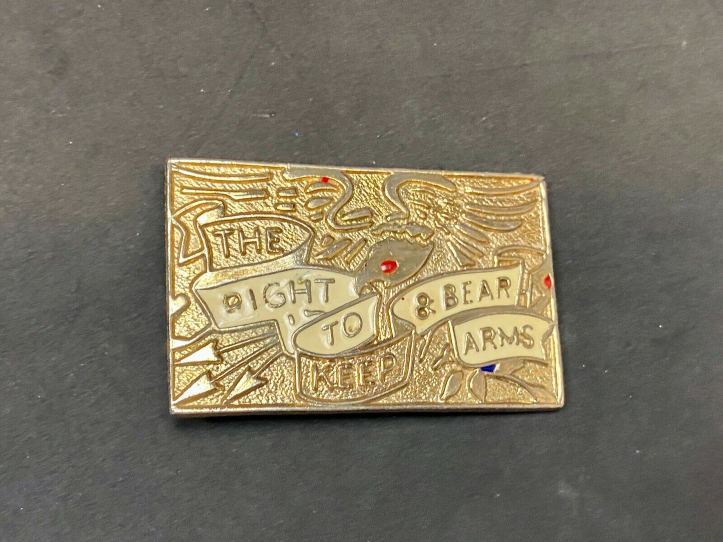 The Right To Keep And Bear Arms Gold Tone Second Amendment Belt Buckle