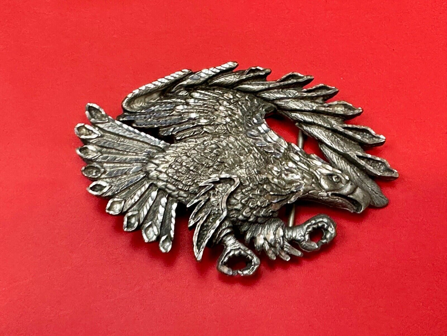 Vintage EJC EAGLE - Attacking Hunting Diving cutout belt buckle
