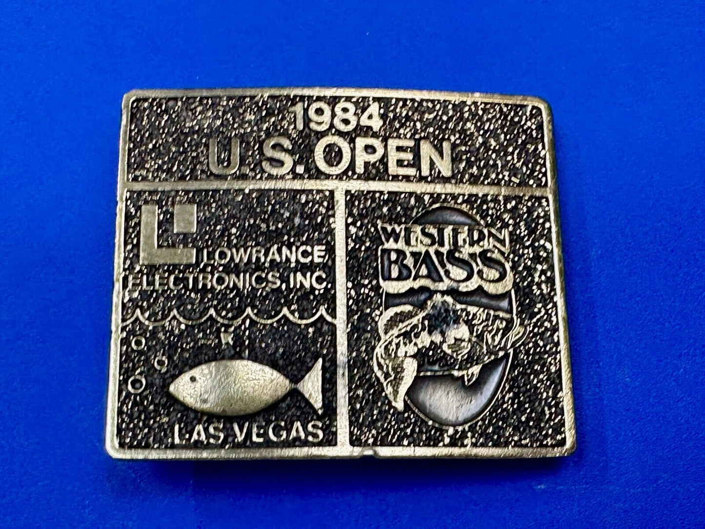 1984 US Open -Western Bass Lawrence Electronics The Great American Belt Buckle
