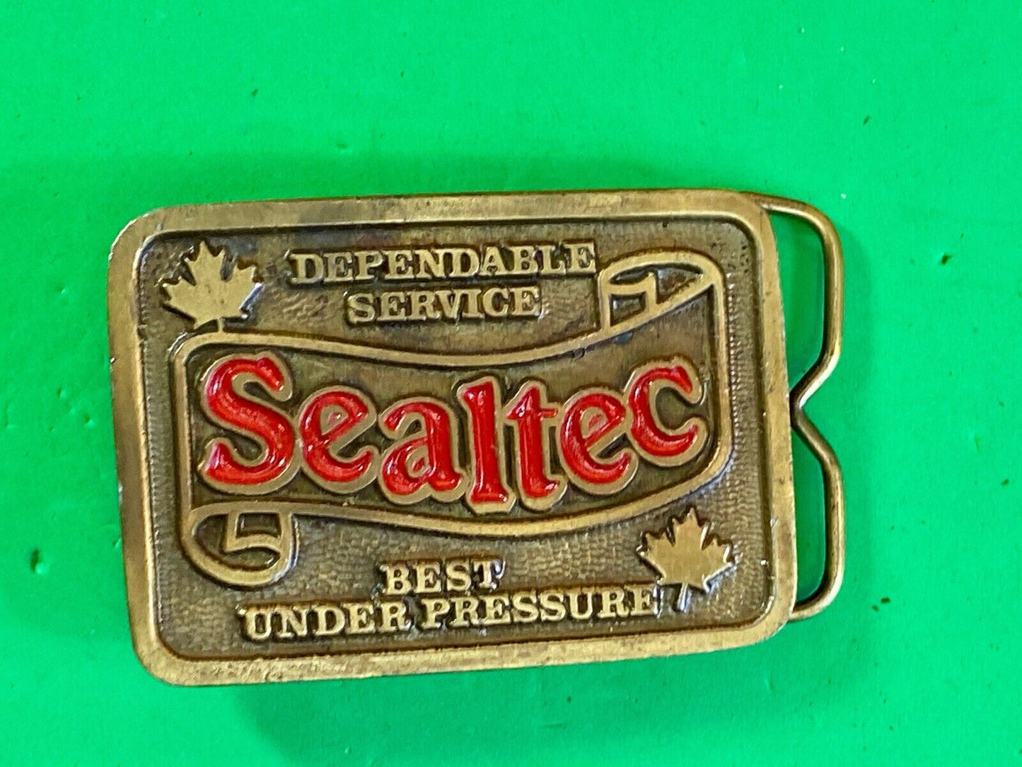 Vintage Belt Buckle - Sealtec - Company - Dependable Service Best Under Pressure