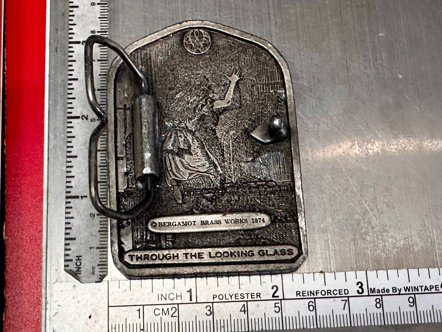 Alice In Wonderland Through The Looking Glass Vintage 1974 Belt Buckle- Bergamot