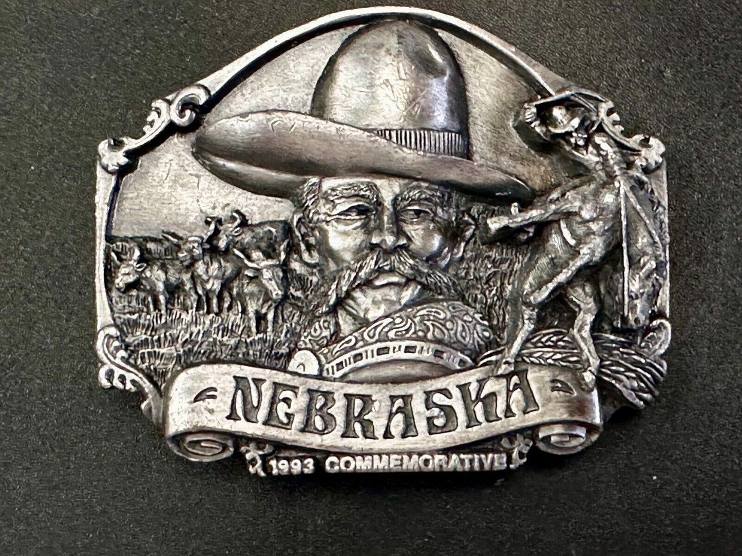 The Great State of Nebraska 1993 10th Annual Commemorative Siskiyou Belt Buckle