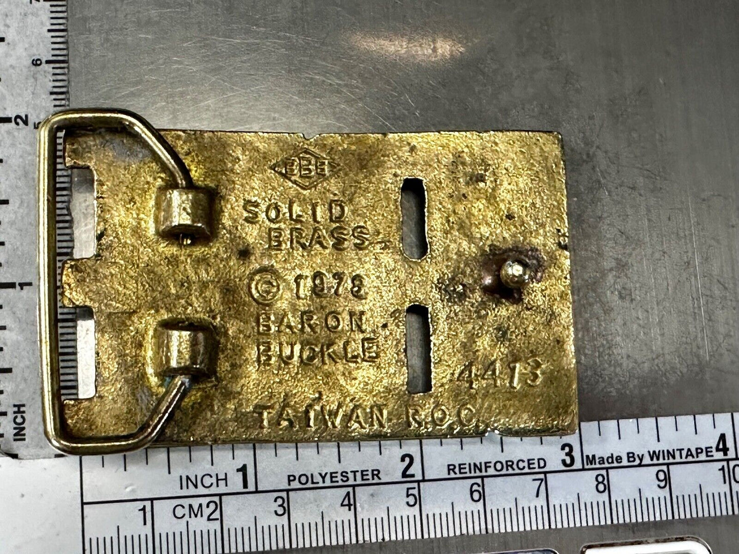Bernie - Custom Block Letter Cutout Name Solid Brass Belt Buckle by Baron