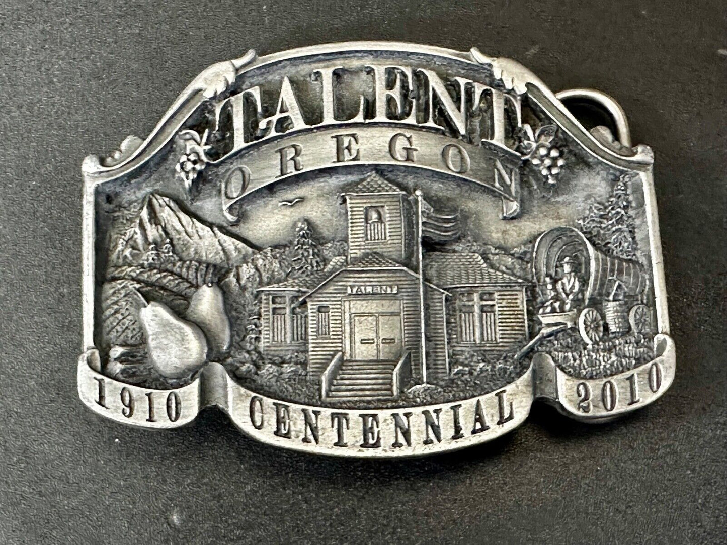 Talent Oregon Centennial Celebration 1910-2010 Belt Buckle