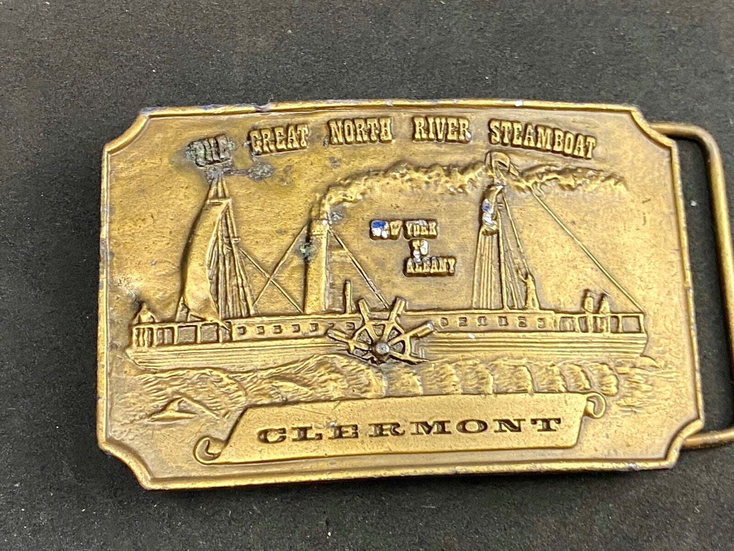 Vintage boat ship belt buckle