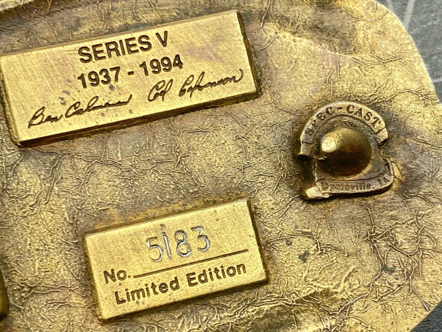 Tisco Tractor Implement Supply 57 years Spec Cast Brass Belt Buckle series 5