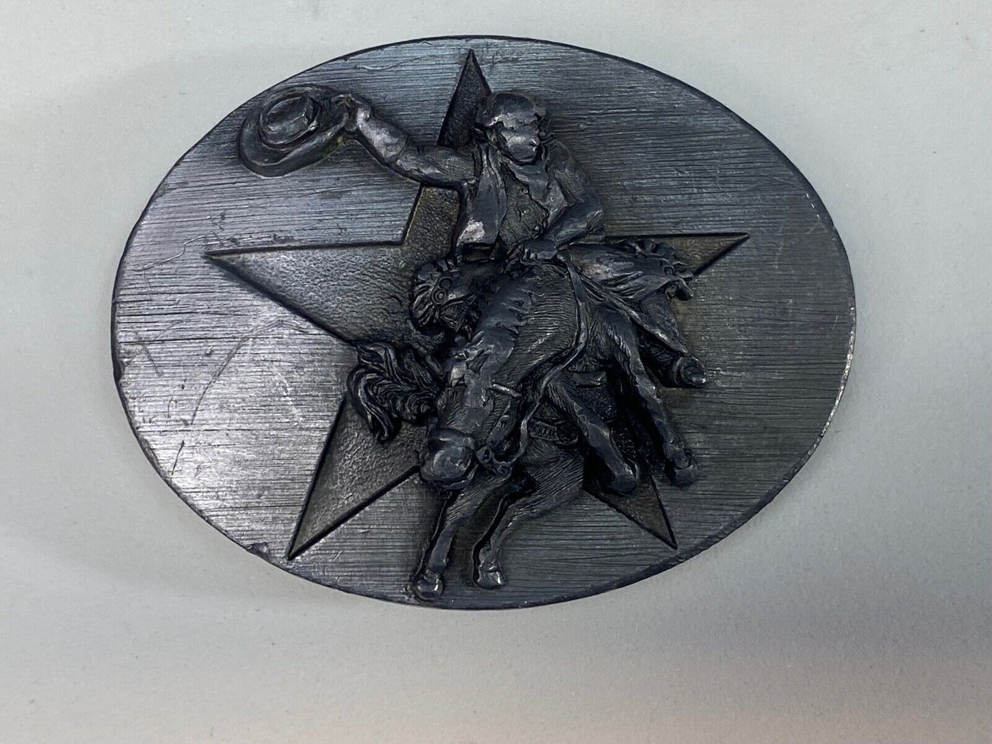 Vintage 1990'S Rodeo Star - P-66 Cowboy Western Belt Buckle By Bergamot