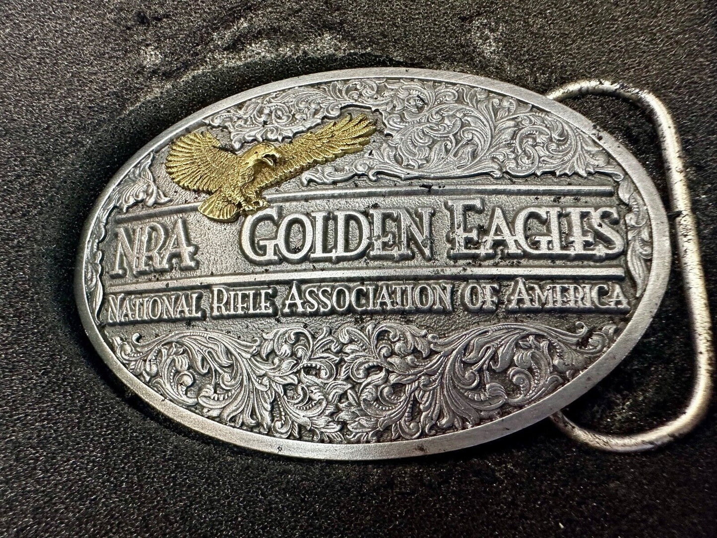 1994 NRA Golden Eagles National Rifle Association Limited Belt Buckle in box