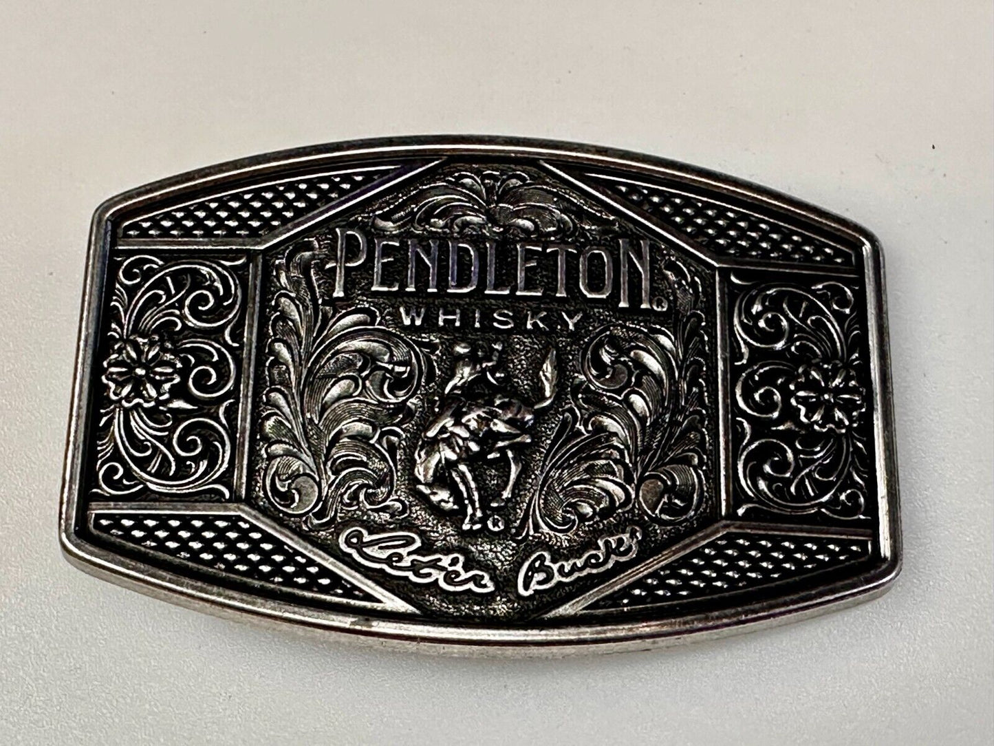 2022 Pendleton Whiskey Let'er Buck Rodeo Cowboy Montana Silversmiths Belt Buckle