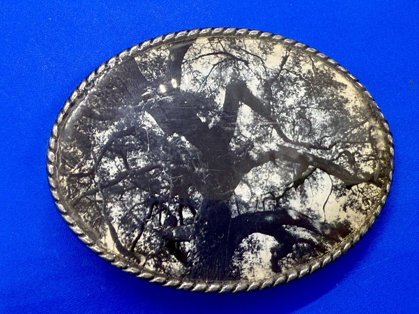 Tall Trees Leaf Forest Picture Hippy Retro Vibe Ivan Belt Buckle