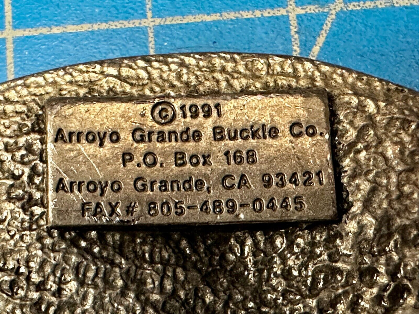 The Cattle Drive Vintage 1991 Belt Buckle by Arroyo Grande Buckle Co.