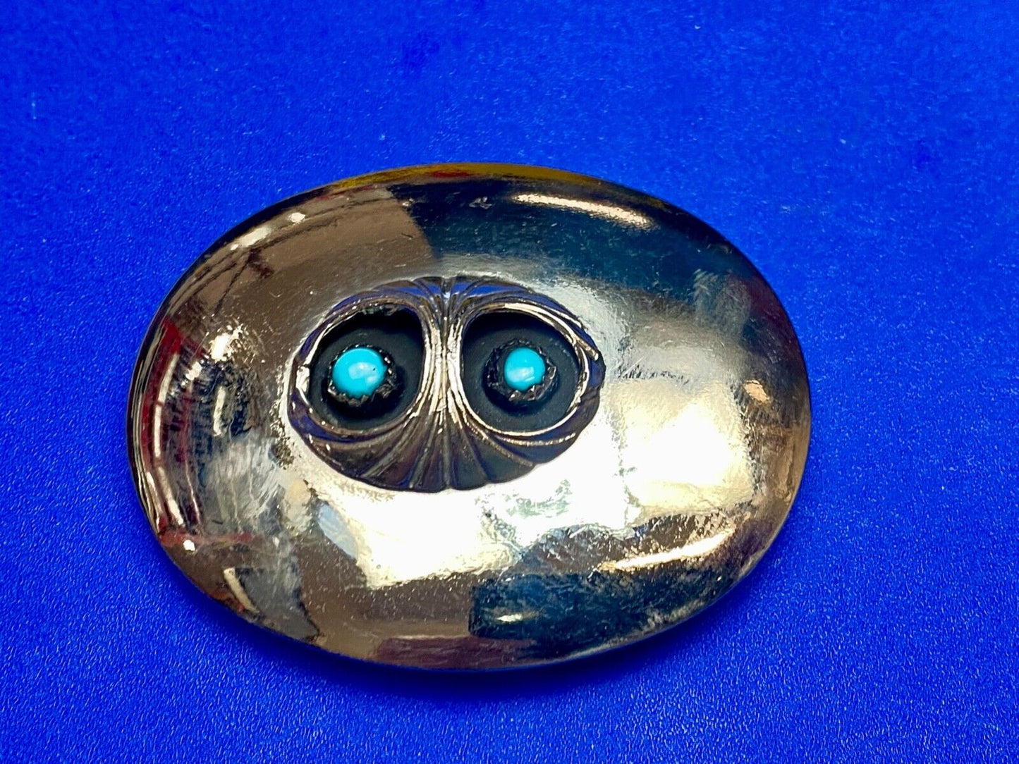 B Cayaditto Zuni Navajo Native American Belt Buckle - see BC hallmark