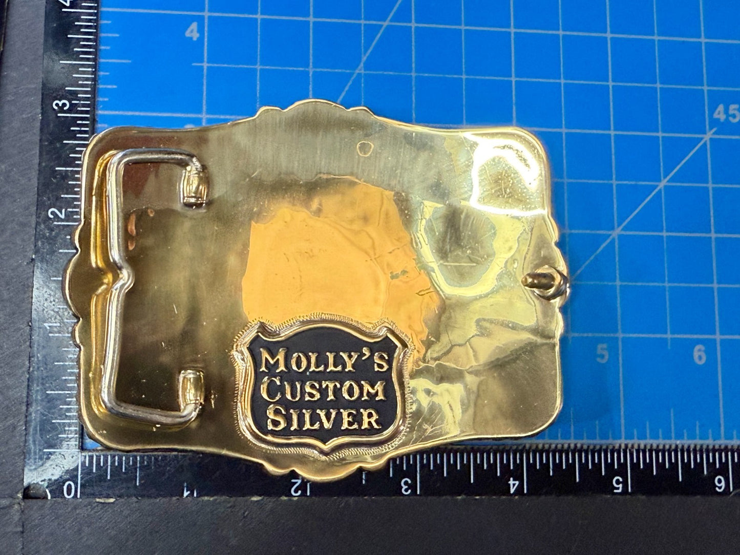 2016 WTX JDRF Budweiser Shootout NASCAR Trophy Molly's Custom Silver Belt Buckle