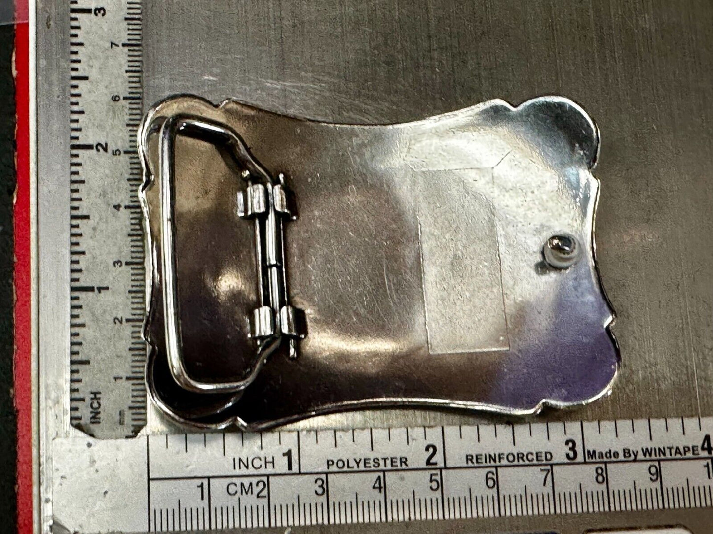 Beautiful Detailed Flower Swirl Floral Theme Silver Tone Rectangular Belt Buckle