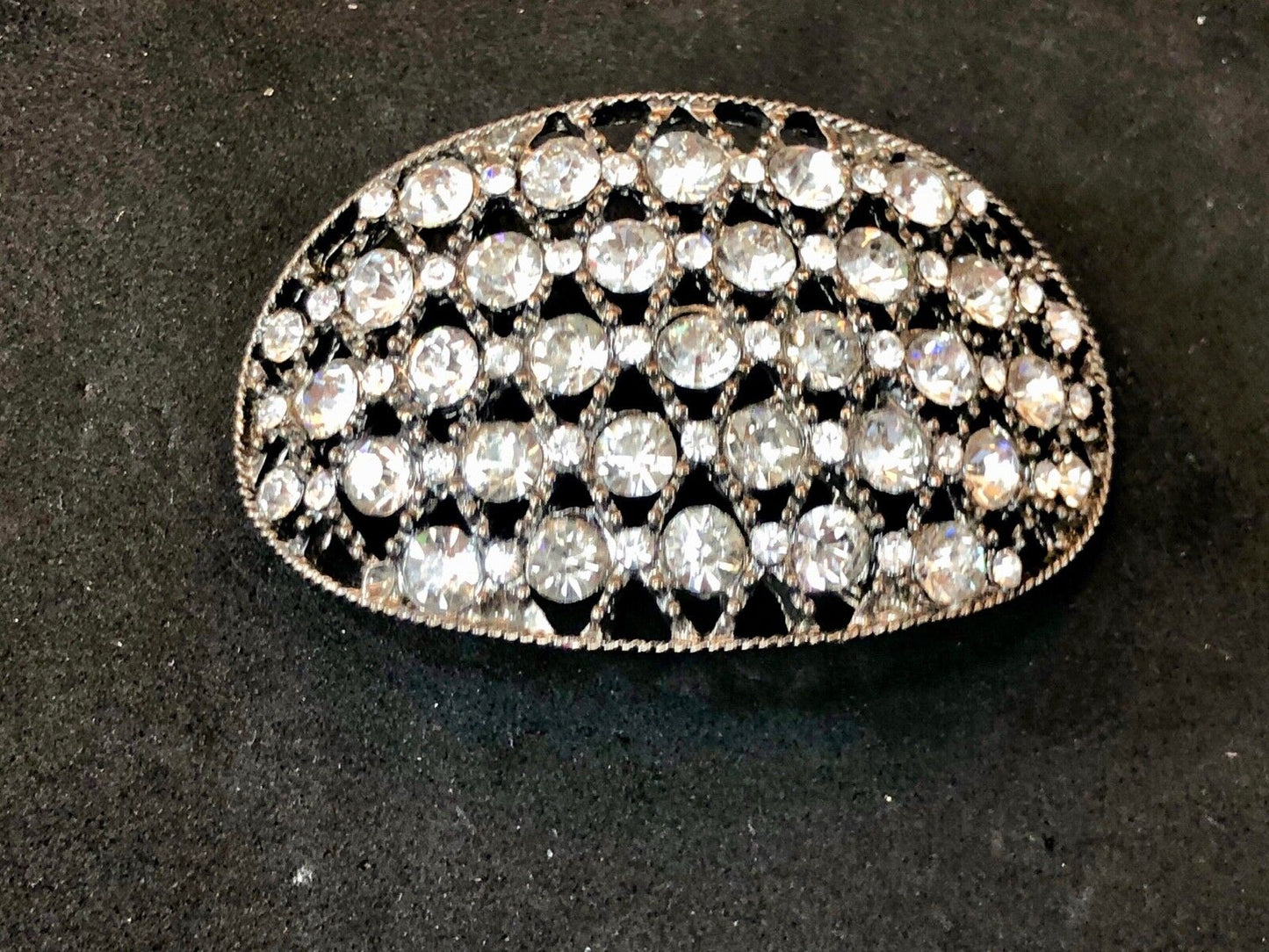 Beautiful Victorian quality Rhinestone? unknown Belt Scarf Clip Buckle