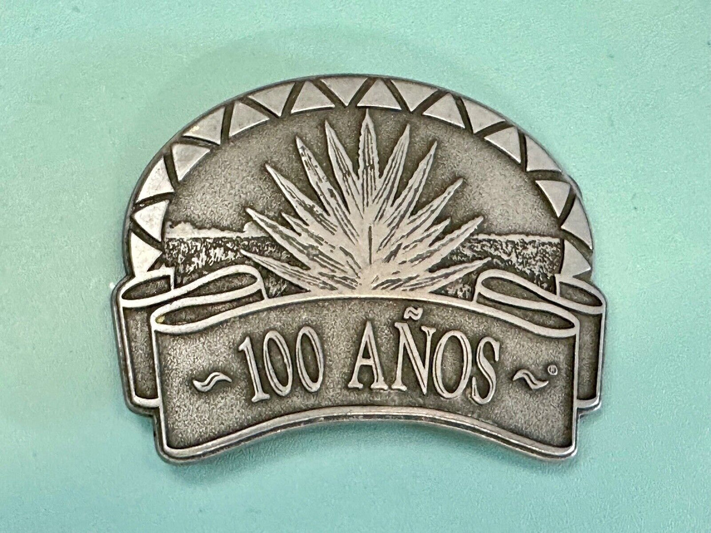 Tequila Brand 100 Anos curved Vintage Adverting Belt Buckle
