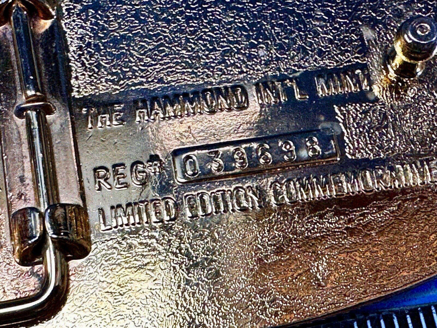 USA France Lady Liberty Statue Commemorative two tone Hammond Mint Belt Buckle