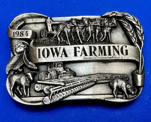 1984 Iowa State Farm Commemorative belt buckle or table display by Siskiyou