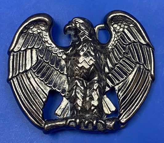 2.5" Belt Buckle Eagle Silver Metal Avon Spread Wings 3D Raptors Birds