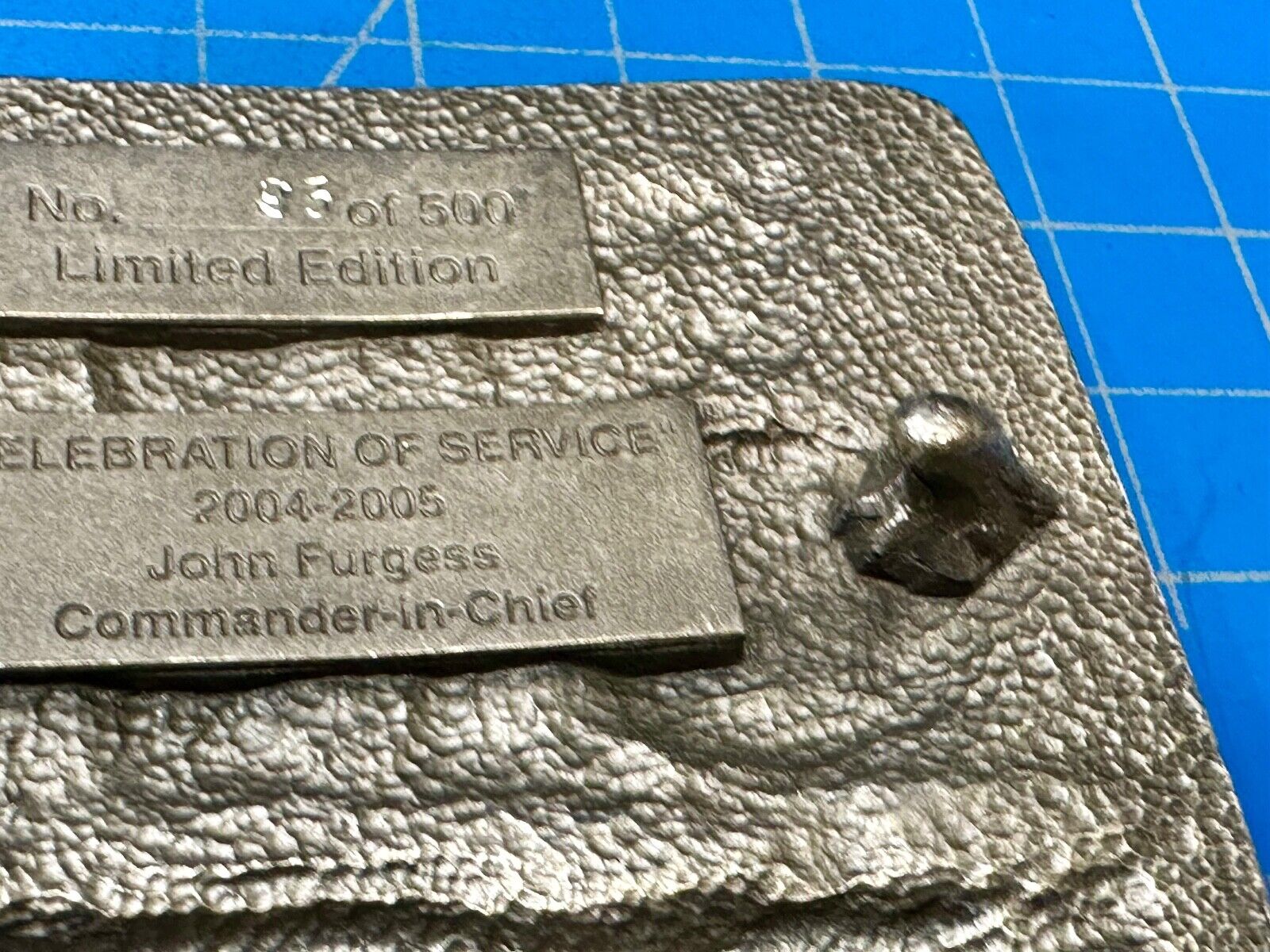 Veterans of foreign wars Celebration of Service Vintage Belt Buckle  1899 - 2005