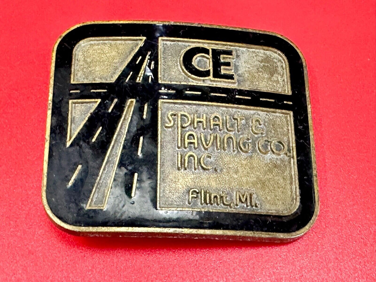 ACE Asphalt & Paving company  Flint MI Promo Adverting belt buckle